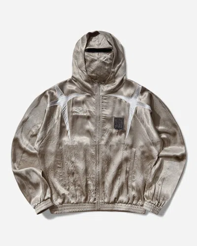 Umbro Satin Jester Track Jacket Silver Pearl In Brown