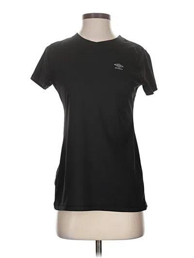 Pre-owned Umbro Short Sleeve Top Black Crew Neck Tops
