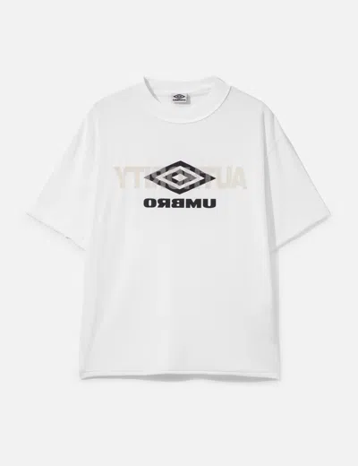 Umbro Slam Jam X  Reversed Logo T-shirt In White