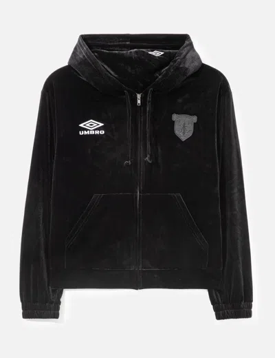 Umbro Slam Jam X  Velvet Masked Zip Hoodie In Black