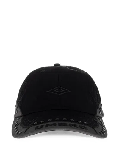 Umbro Studded Logo-embroidered Baseball Cap In Black