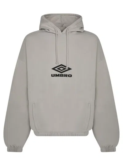 Umbro Men S Logo Masked Hoodie Taupe In Grey