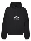 Umbro Og Logo Masked Hoodie In Grey
