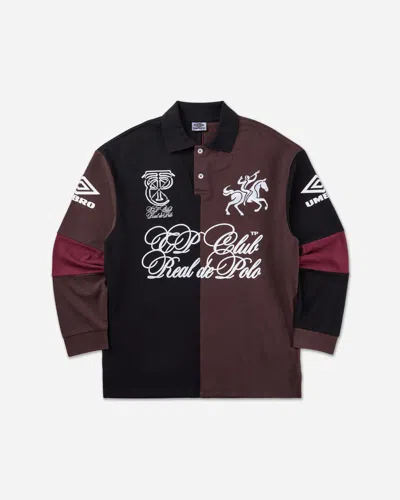Umbro Tranceparty “club Réal” Ls Polo In Brown