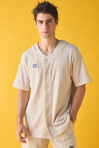 Umbro Uo Exclusive Baseball Jersey Tee In Gray Morning/pancake Batter, Men's At Urban Outfitters