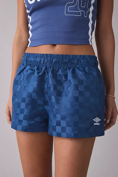 Umbro Uo Exclusive Checkered Performance Short In Blue, Women's At Urban Outfitters