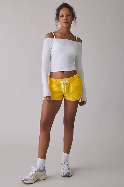 Umbro Uo Exclusive Checkered Performance Shorts In Yellow, Women's At Urban Outfitters