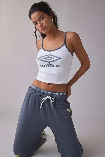 Umbro Uo Exclusive Graphic Cropped Cami In White, Women's At Urban Outfitters