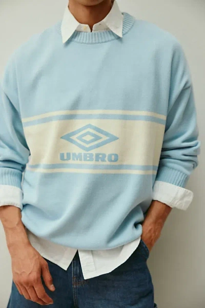 Umbro Uo Exclusive Logo Crew Neck Sweater In Mirage, Men's At Urban Outfitters