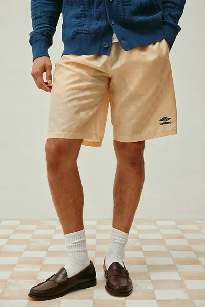 Umbro Uo Exclusive Taped Check 10" Short In Apricot Illusion, Men's At Urban Outfitters