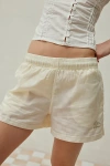 Umbro Uo Exclusive Tonal Checkerboard 3" Short In Egret/tidal Foam, Women's At Urban Outfitters