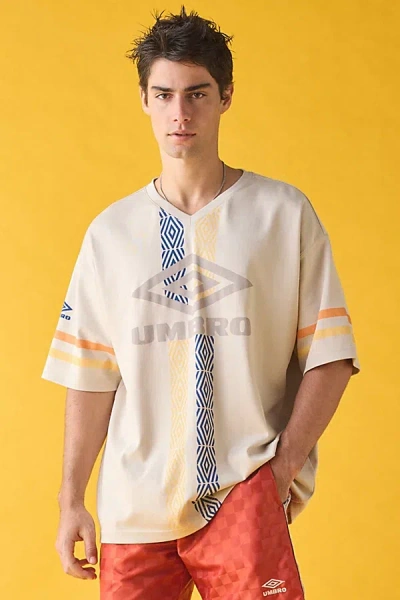 Umbro Uo Exclusive V-neck Tee In Gray Morning, Men's At Urban Outfitters
