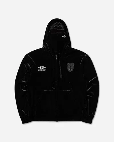Umbro Velvet Masked Zip Hoodie In Black