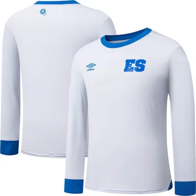 Umbro White El Salvador National Team 2025 Away Replica Long Sleeve Jersey