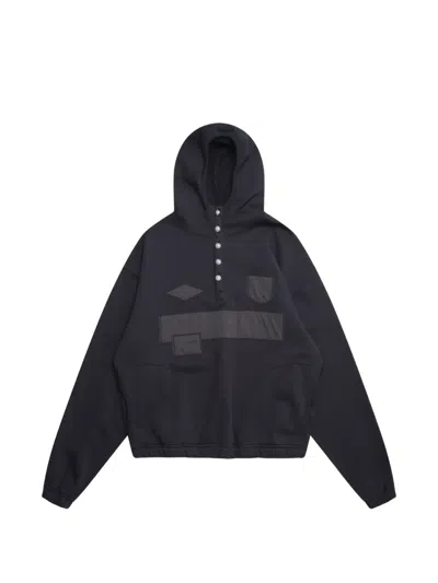 Umbro X Slam Jam Censored Pearls Patch-detail Hoodie In Black