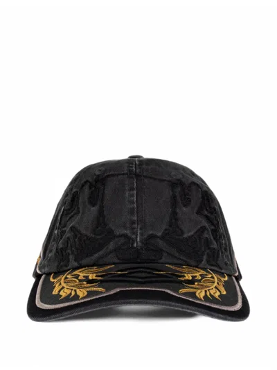 Umbro X Slam Jam Logo-embroidered Baseball Cap In Black