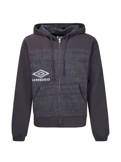 Umbro X Slam Jam Text-print Zip-up Hoodie In Animal Print