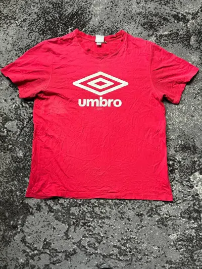 Pre-owned Umbro X Vintage 90's Umbro Big Logo T Shirt In Red