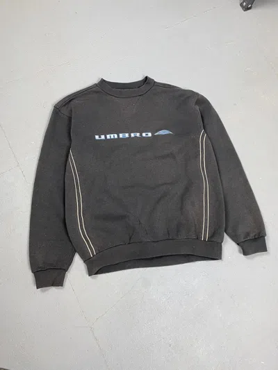 Pre-owned Umbro X Vintage Umbro Baggy Crewneck Sweatshirt Faded In Grey