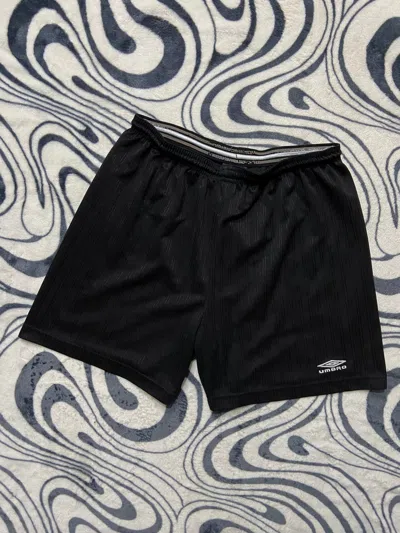 Pre-owned Umbro X Vintage Umbro Mens Shorts Dri Fit Y2k In Black