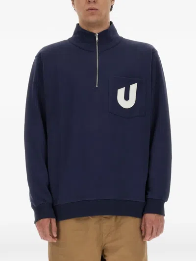 Umbro X Ymc Patch-pocket Sweatshirt In Blue
