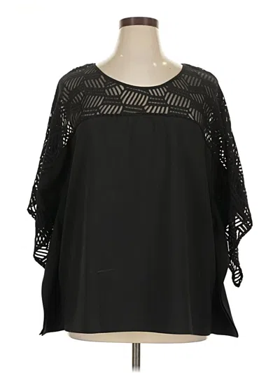 Pre-owned Umgee 3/4 Sleeve Blouse In Black