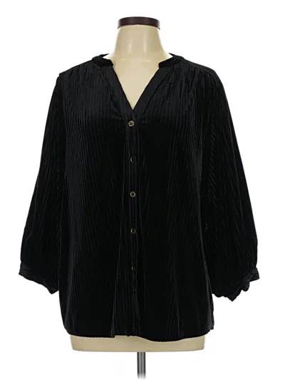 Pre-owned Umgee 3/4 Sleeve Blouse In Black