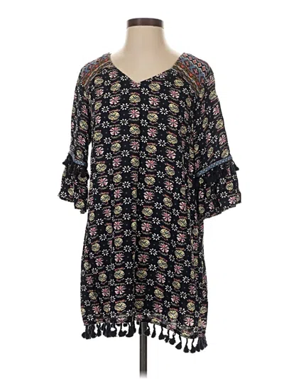 Pre-owned Umgee 3/4 Sleeve Blouse In Black