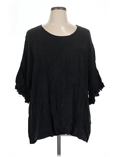 Pre-owned Umgee 3/4 Sleeve Blouse In Black