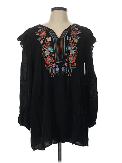 Pre-owned Umgee 3/4 Sleeve Blouse In Black