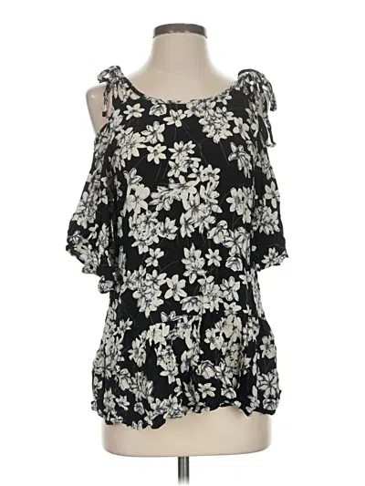 Pre-owned Umgee 3/4 Sleeve Blouse In Black