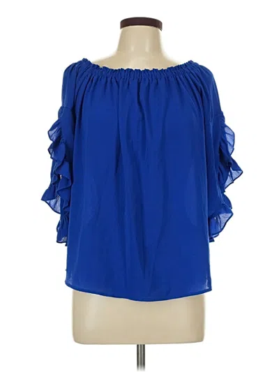 Pre-owned Umgee 3/4 Sleeve Blouse In Blue