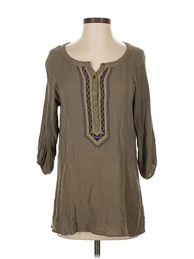 Pre-owned Umgee 3/4 Sleeve Blouse In Brown