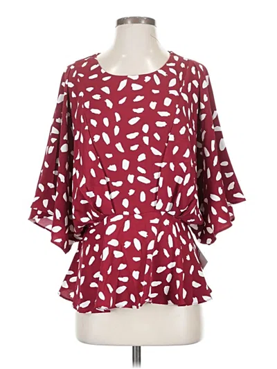 Umgee 3/4 Sleeve Blouse In Brown