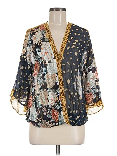 Pre-owned Umgee 3/4 Sleeve Blouse In Gold