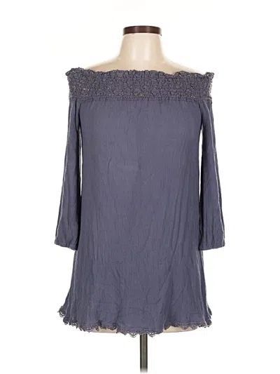 Pre-owned Umgee 3/4 Sleeve Blouse In Gray
