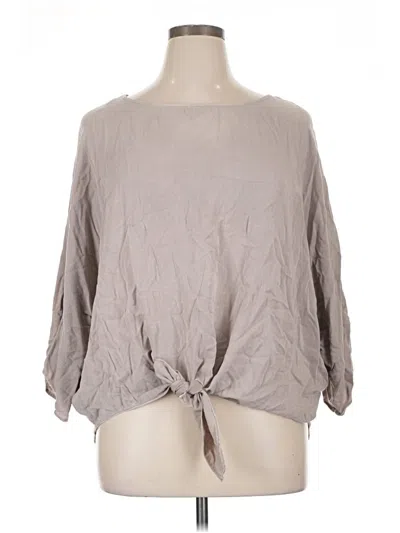 Pre-owned Umgee 3/4 Sleeve Blouse In Gray