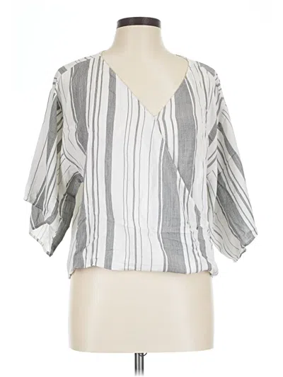 Pre-owned Umgee 3/4 Sleeve Blouse In Gray