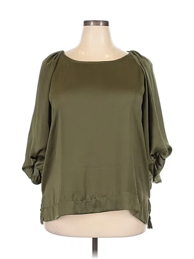 Pre-owned Umgee 3/4 Sleeve Blouse In Green