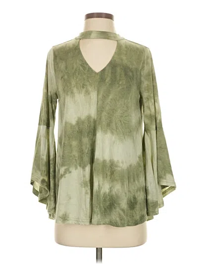 Pre-owned Umgee 3/4 Sleeve Blouse In Green