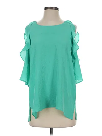 Pre-owned Umgee 3/4 Sleeve Blouse In Green