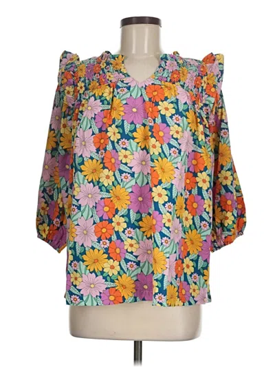 Pre-owned Umgee 3/4 Sleeve Blouse In Orange