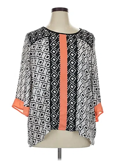 Pre-owned Umgee 3/4 Sleeve Blouse In Orange