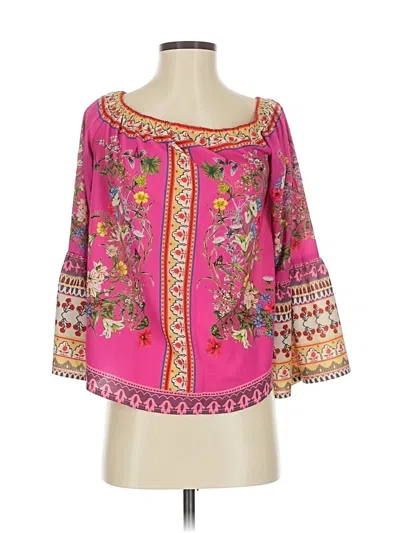 Pre-owned Umgee 3/4 Sleeve Blouse In Pink