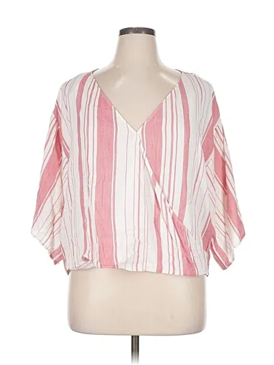 Pre-owned Umgee 3/4 Sleeve Blouse In Pink