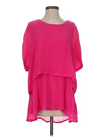 Pre-owned Umgee 3/4 Sleeve Blouse In Pink