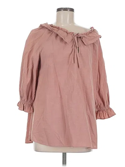 Pre-owned Umgee 3/4 Sleeve Blouse In Pink