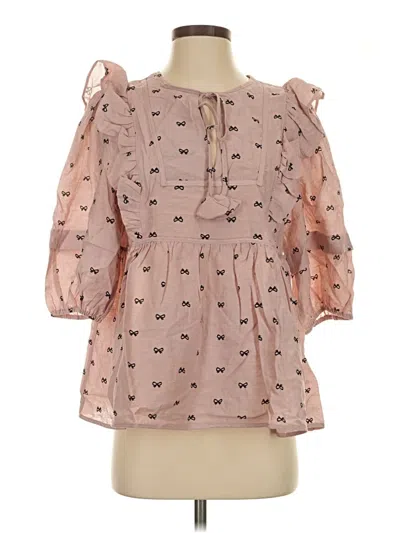 Pre-owned Umgee 3/4 Sleeve Blouse In Pink