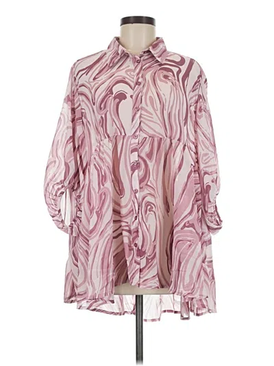 Pre-owned Umgee 3/4 Sleeve Blouse In Pink