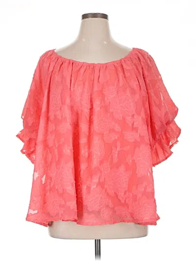 Pre-owned Umgee 3/4 Sleeve Blouse In Pink